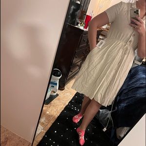 Brand new midi cream dress.